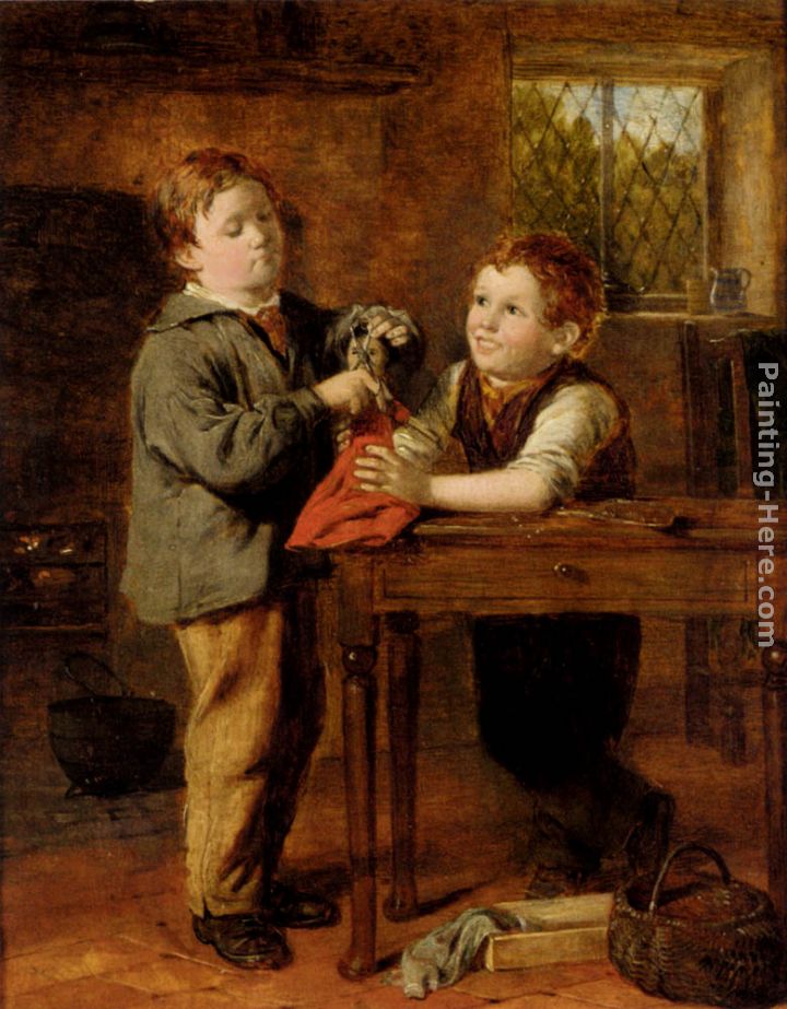 The Young Barber painting - William Hemsley The Young Barber art painting